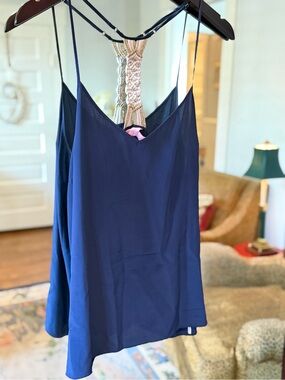 Lilly Pulitzer Navy Blue Satin Camisole Top